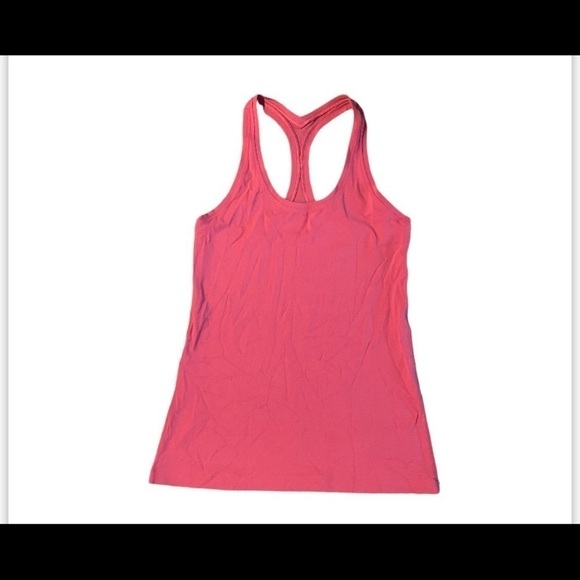 Lululemon Pink T-Back Stretch Racerback Active Yoga Run Workout Top Women's S-M - Picture 3 of 9